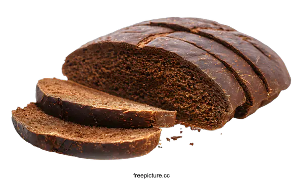 [Transparent Background PNG]Sliced Rye Bread on White Background