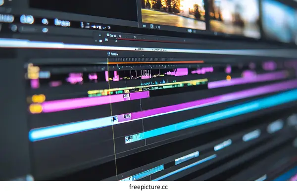 Video Editing Software Interface Closeup