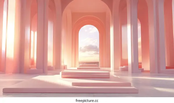 Pink Archway Architectural Interior Design