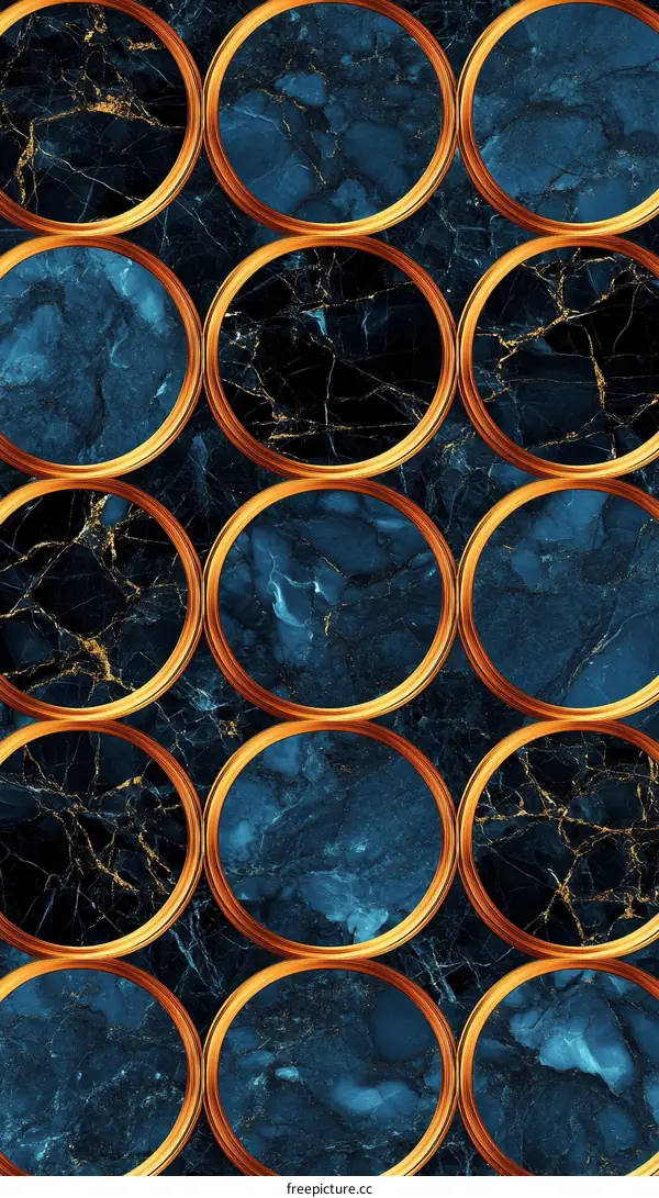 Geometric Marble Circles Pattern Design