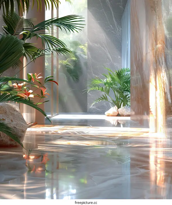 Tropical Indoor Sunlight Tranquility