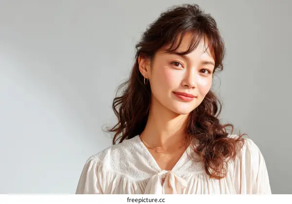 Asian Woman Portrait Studio Shot