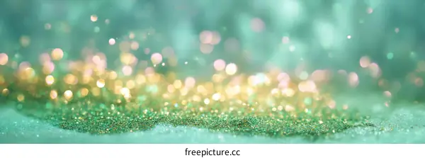 Teal and Gold Glitter Background Image
