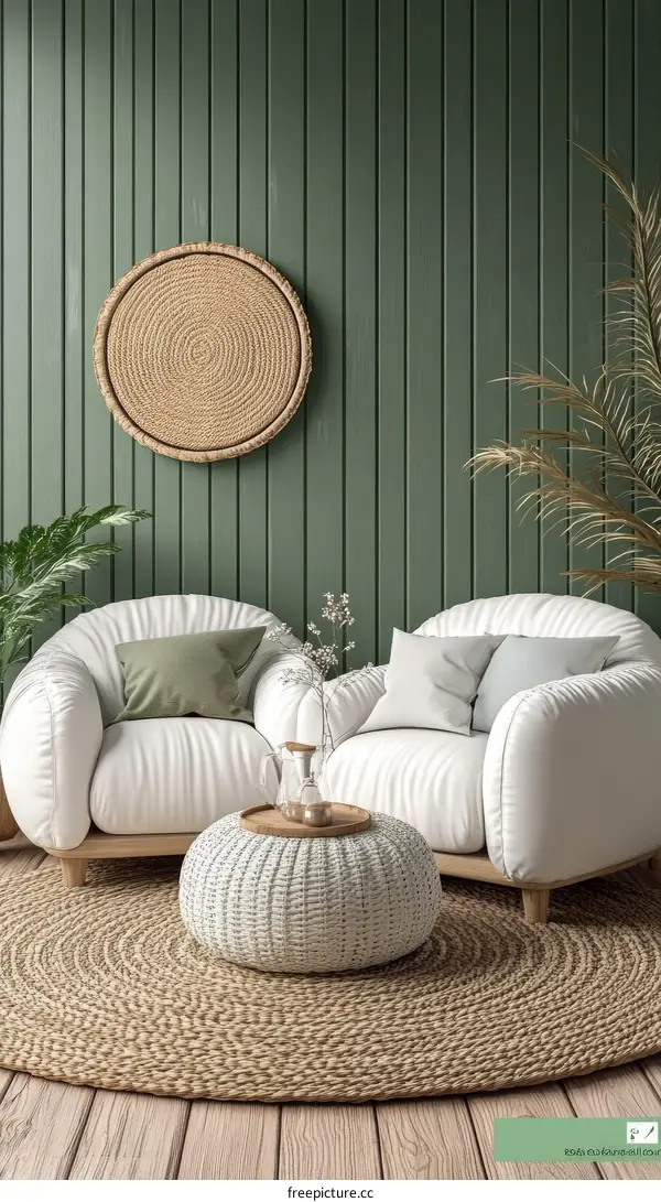 Modern Boho Living Room Interior Design