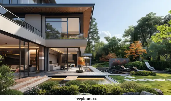 Courtyard Residence Set in a Picturesque Landscape