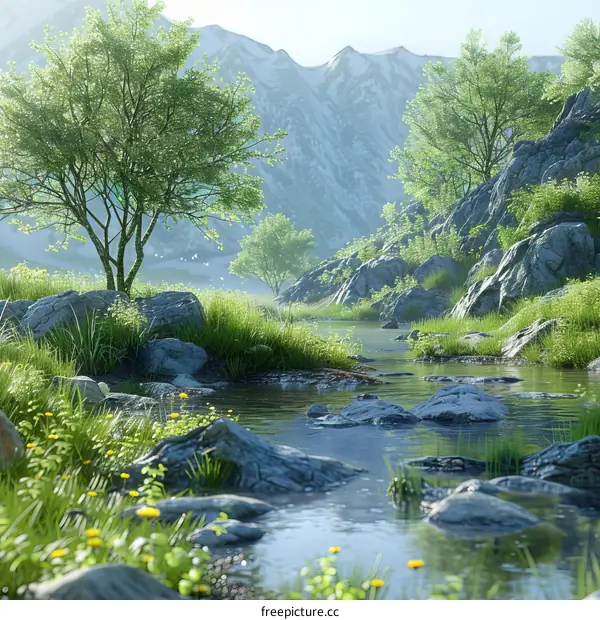 Valley River and Rockscape