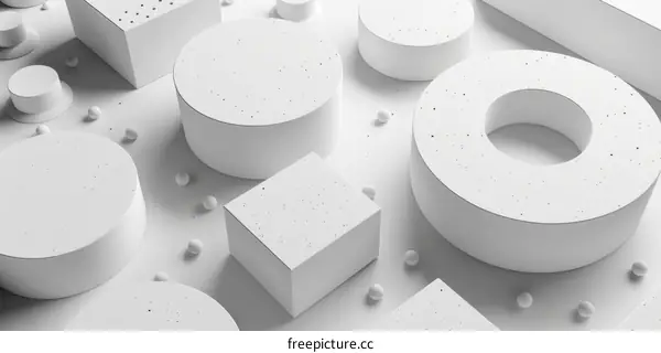 Geometric composition with scattered spheres