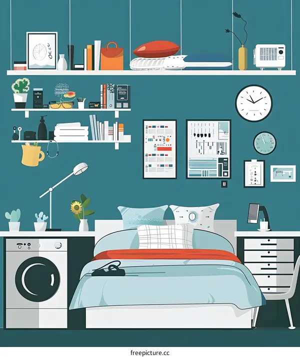 Minimalist Bedroom Interior Design with White Furniture