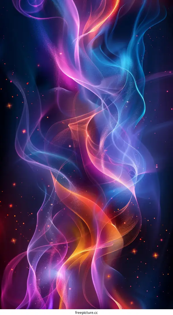 Colorful abstract background with magic glowing light