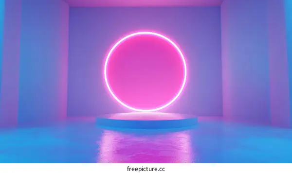 Neon Circle Showcase Stage Scene