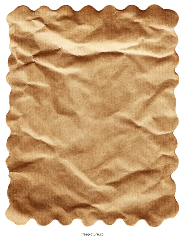 [Transparent Background PNG]Wrinkled Kraft Paper Texture Background