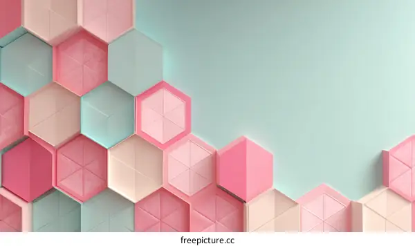 Abstract Geometric Hexagon Wall Art Background