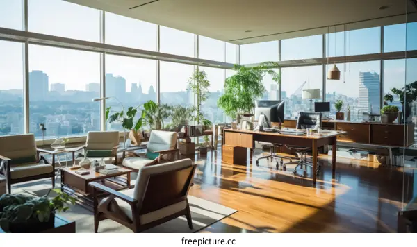 Modern Office with City Views
