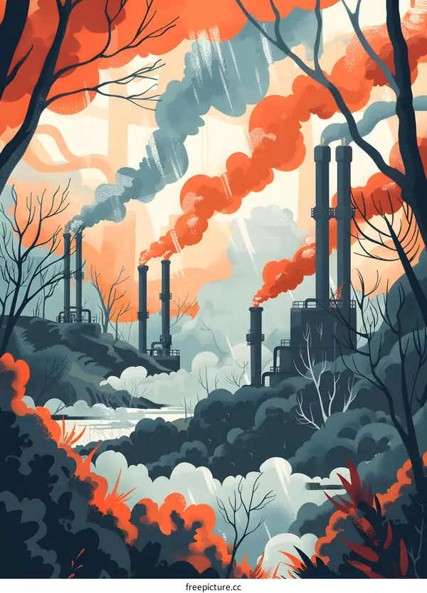 Industrial Smoke Pollution And Nature