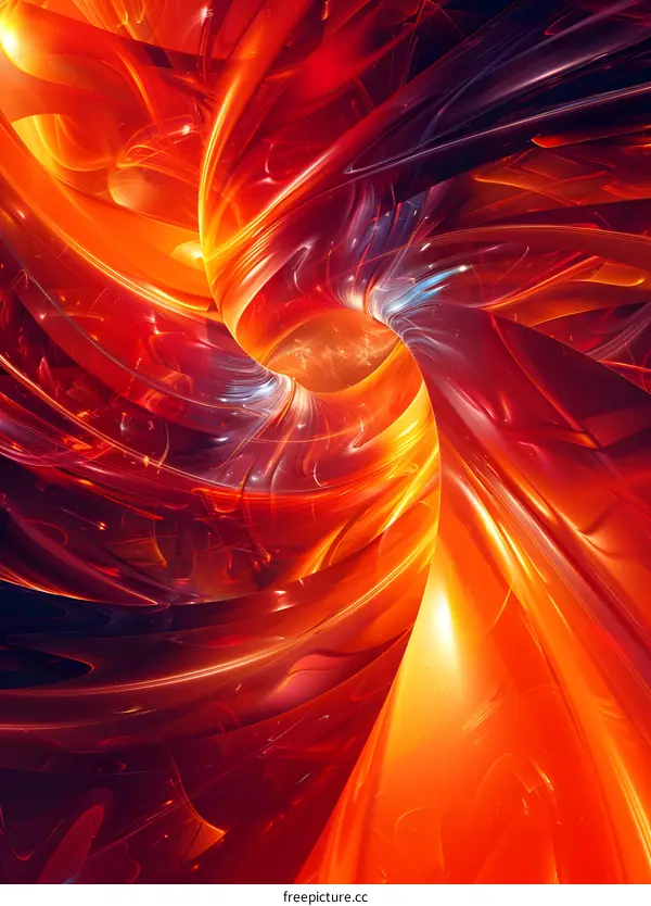 Abstract red and orange glowing shapes