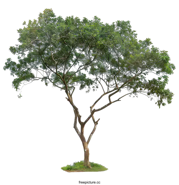 [Transparent Background PNG]Green Tree Isolated On White Background