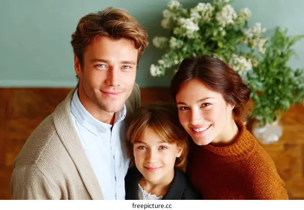 Happy Family Portrait Indoor