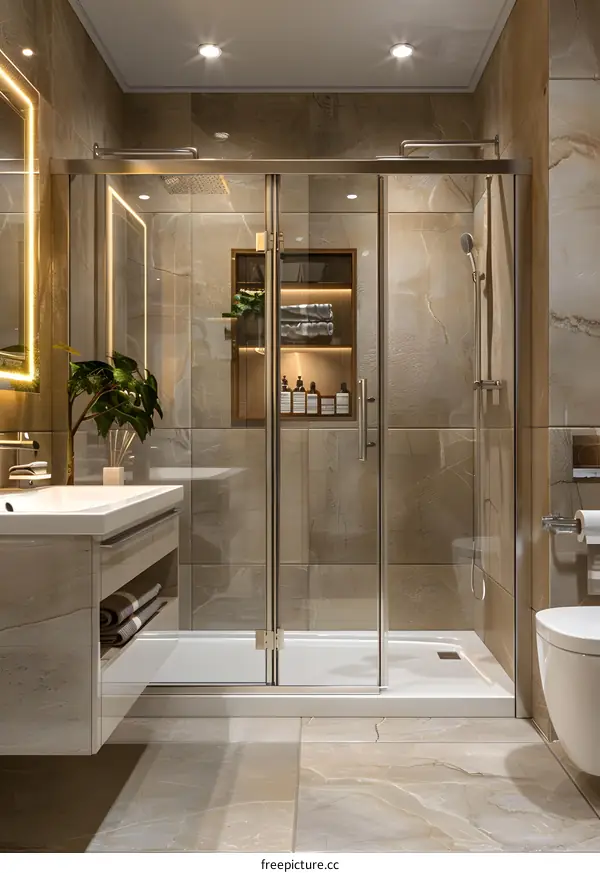 Luxury hotel bathroom