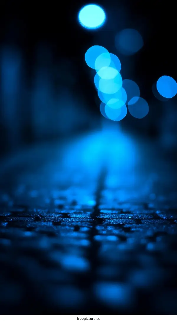 Night City Street Lights Abstract Blurred