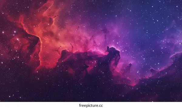 A beautiful space nebula with vibrant colors