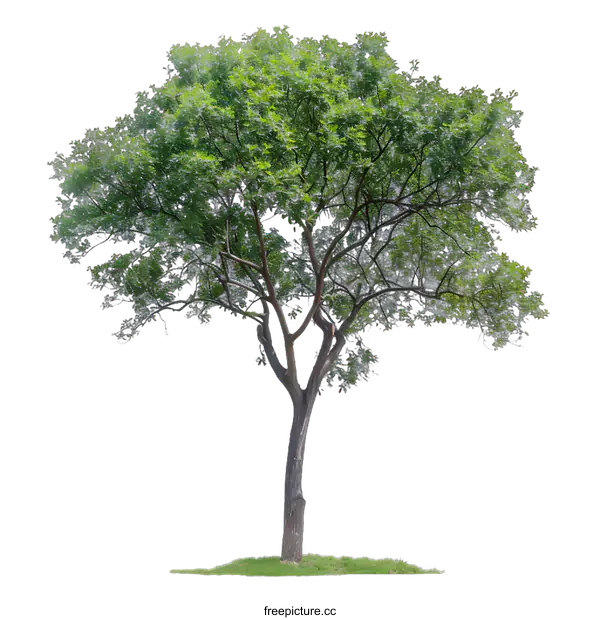[Transparent Background PNG]Isolated Green Tree On White Background