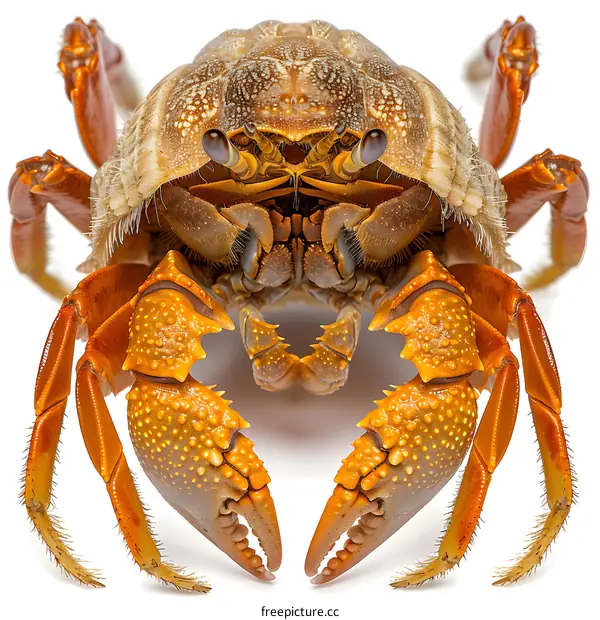 A close up of a crab