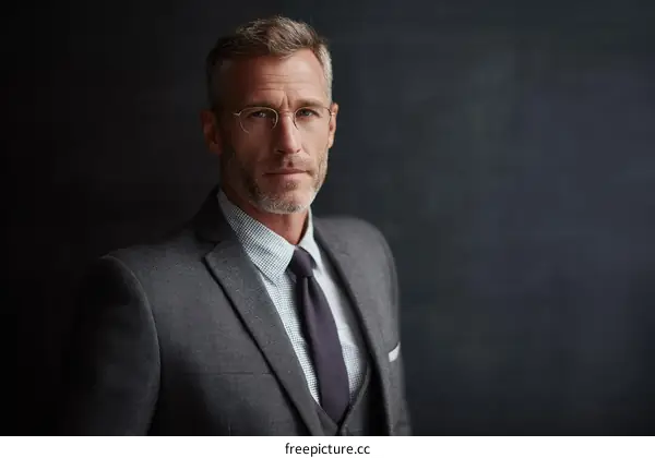 Confident Businessman in Formalwear