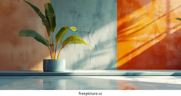 Modern Minimalist Interior Design with Plants