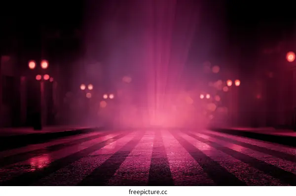 Mysterious Night Cityscape Abstract Background