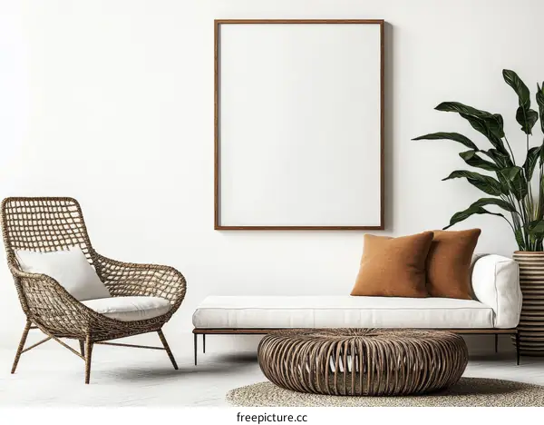 Modern Minimalist Living Room Design Illustration