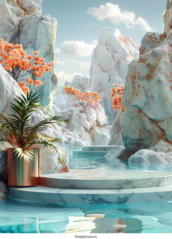 Serene Mountain Pool Oasis