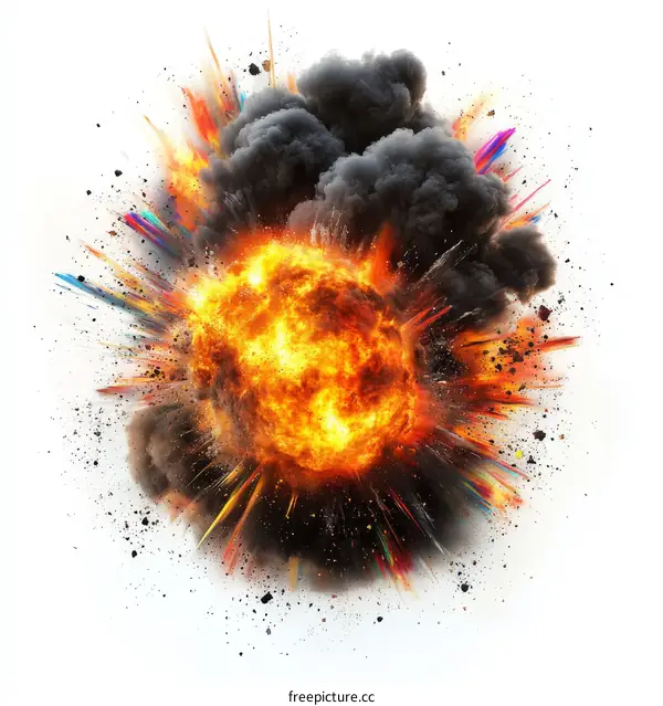 Explosive Colorful Explosion Illustration