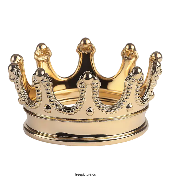 [Transparent Background PNG]Golden Crown Decorative Accessory