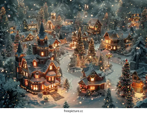 Snowy Christmas Village