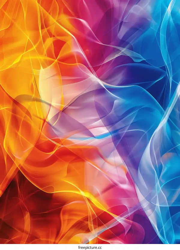 Abstract Colorful Flowing Lines