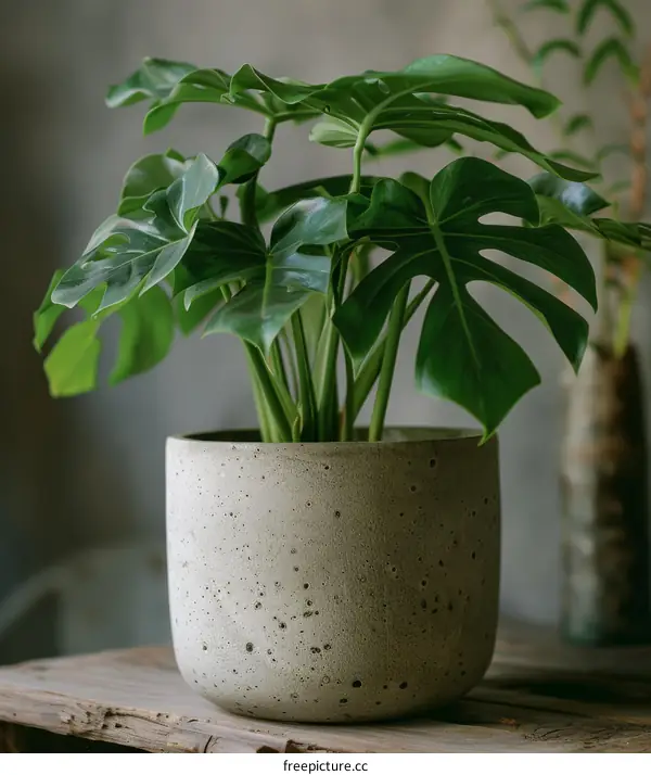 Lush Monstera Deliciosa Houseplant with Fenestrations