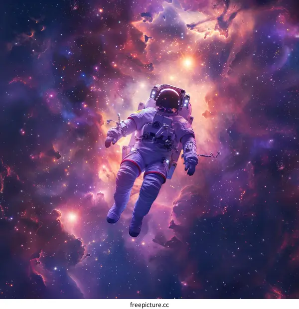 Astronaut Exploring the Vastness of Space