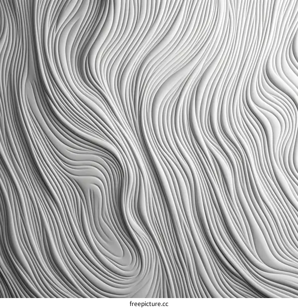 Wavy White 3D Surface with Smooth Lines and Curves