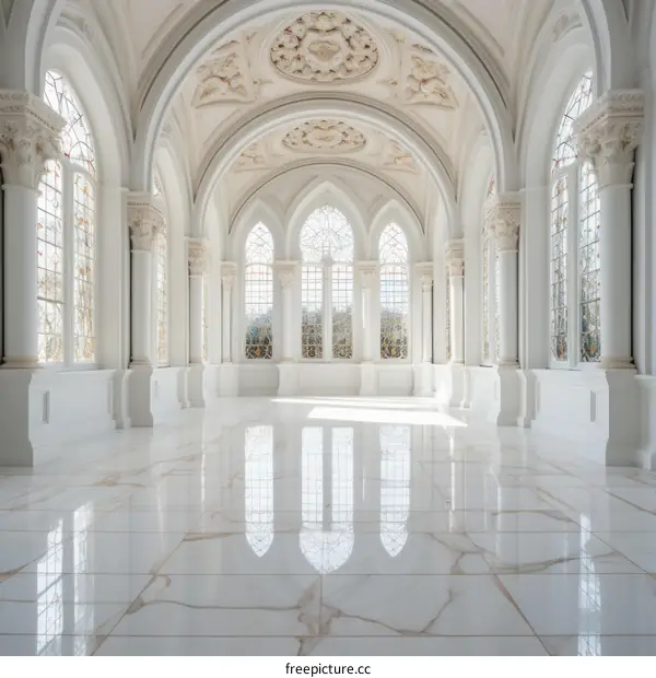 ornate white marble hall