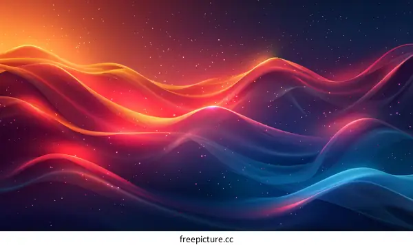 Colorful abstract background with a smooth wave pattern