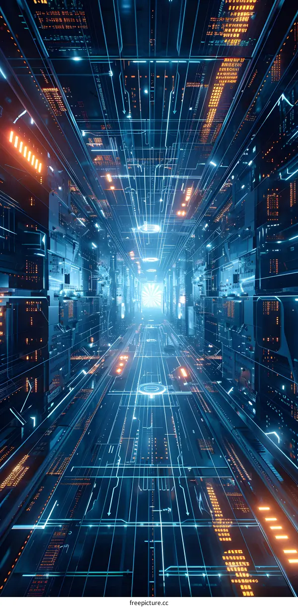 Futuristic Technology Background with Circuit Board