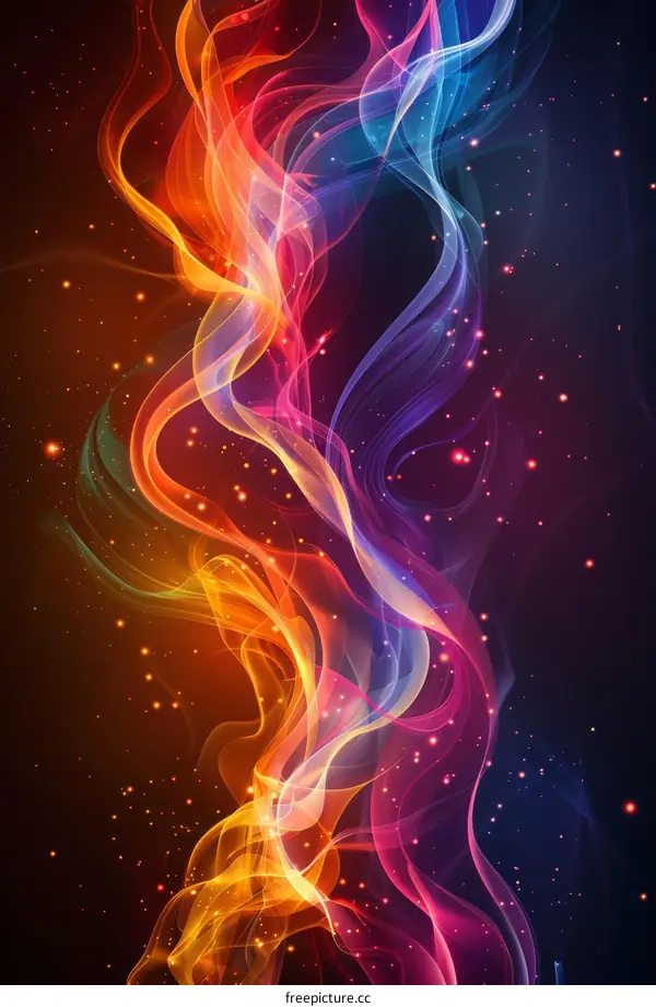 Abstract Colorful Flowing Lines