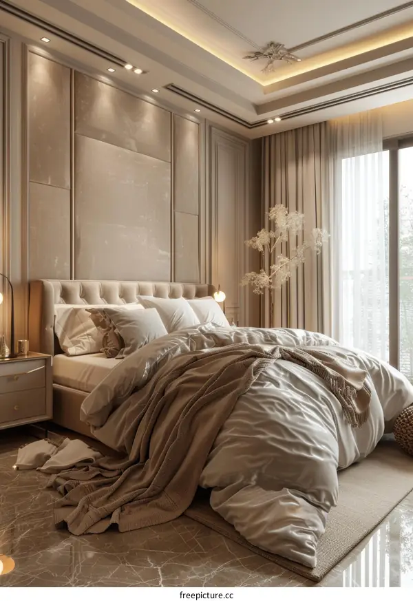 Luxury Bedroom Interior Design Illustration