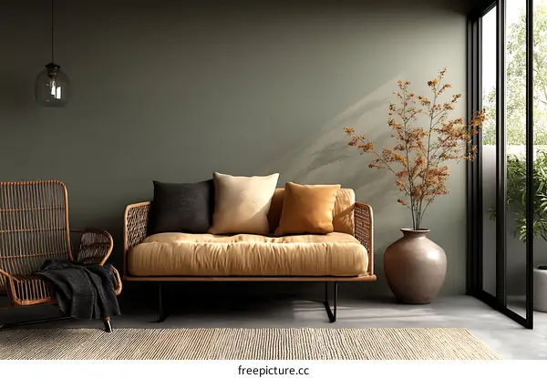 Modern Living Room with Natural Elements