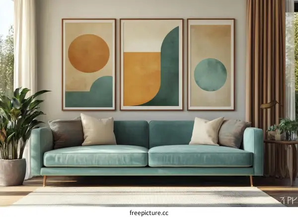 Modern Abstract Artwork Living Room Decor