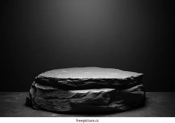 Dark Gray Stone Product Display Platform