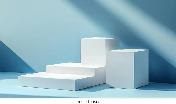 Modern Minimalist White Product Display Platforms