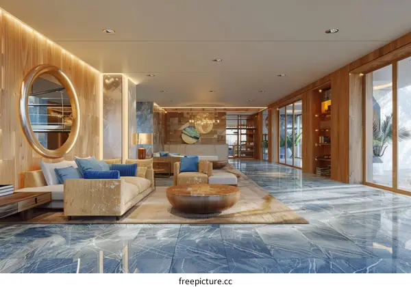Luxurious Modern Interior Design Lobby