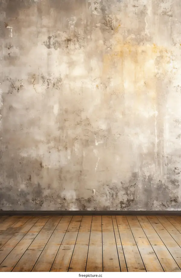 Retro style grunge background with wooden floor