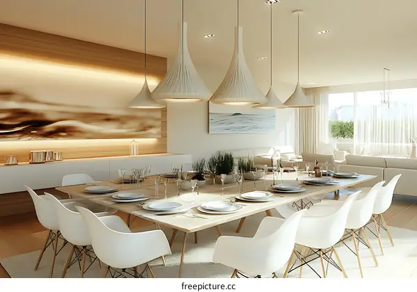 Modern Minimalist Dining Room Interior Design